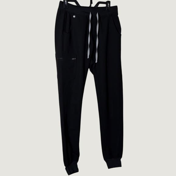 FIGS Zamora Jogger Scrub Pants Black Technical Tall Small S/T 18SW2005T