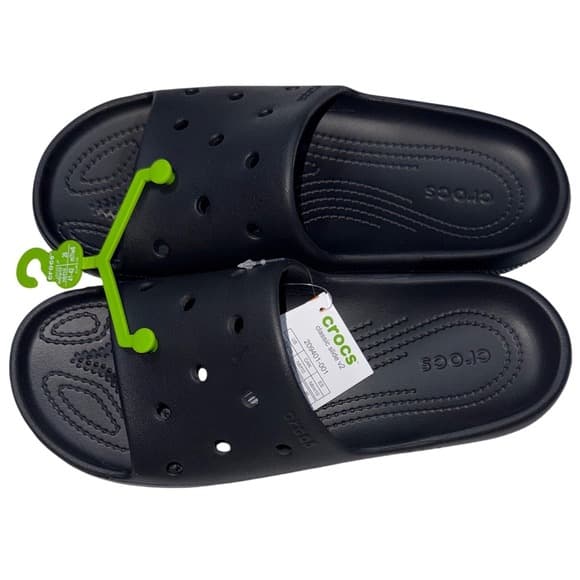 Crocs Classic Slide v2 Black Sandals Mens 8 Womens 10 209401-001