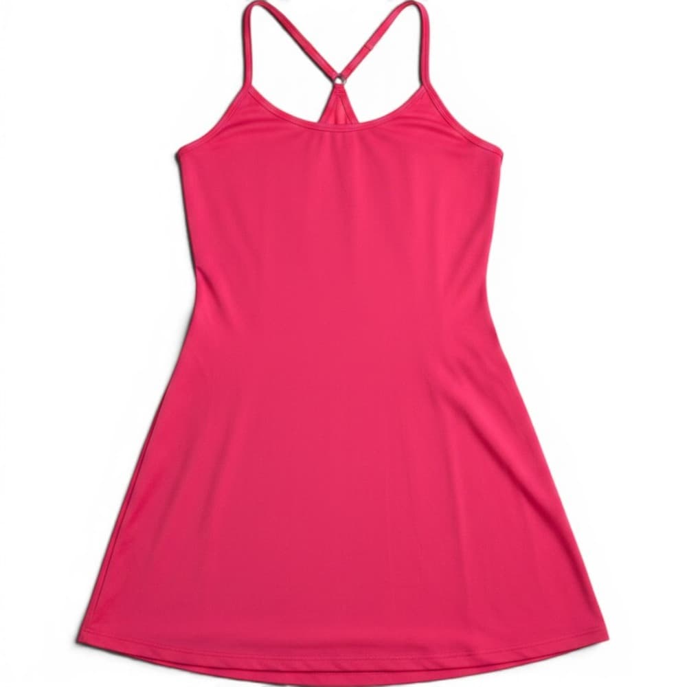 Outdoor Voices Exercise Dress XL Neon Pink Coral Activewear Built-in Shorts