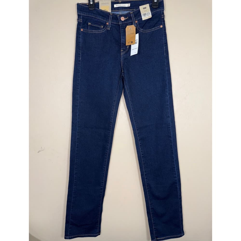 Levis 314 Shaping Straight Jeans Womens 26x32 Dark Wash Stellar Stretch Mid Rise