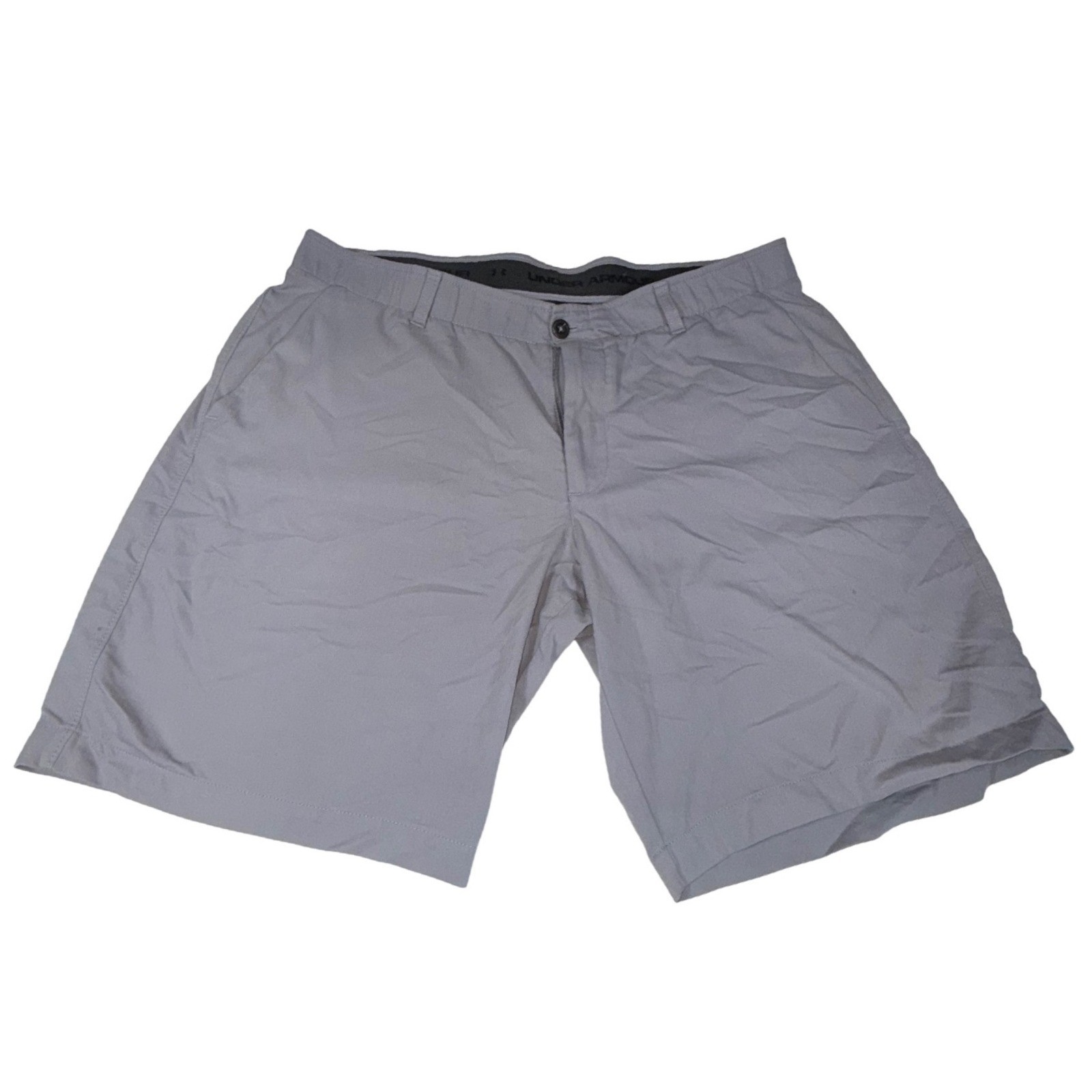 Under Armour HeatGear Mens 40 Gray Herringbone Golf Shorts 8.5 Inseam Flaws