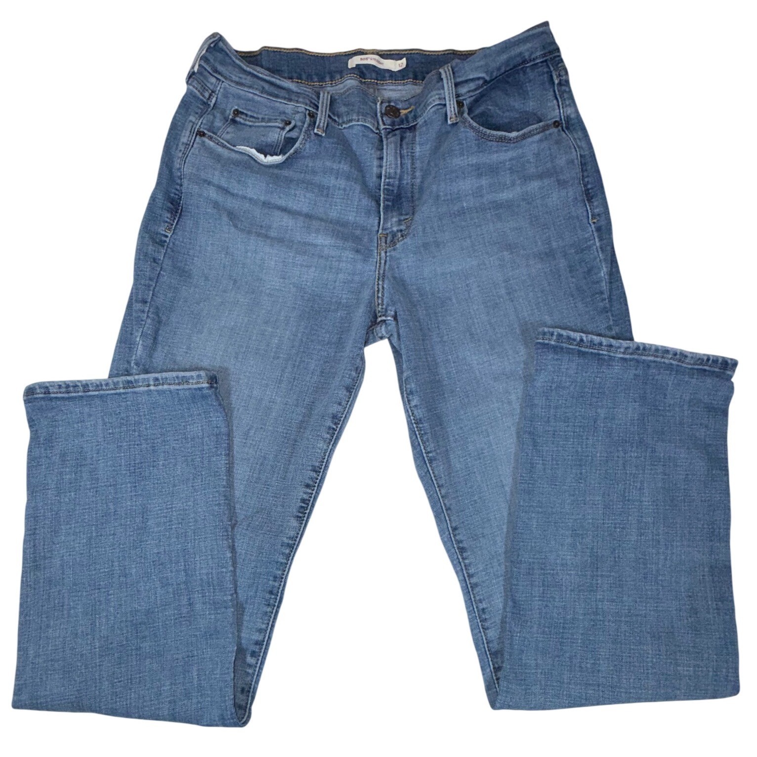 Levi's 505 Straight Jeans Womens 12M W31 L32 Medium Wash Blue 15505-0170