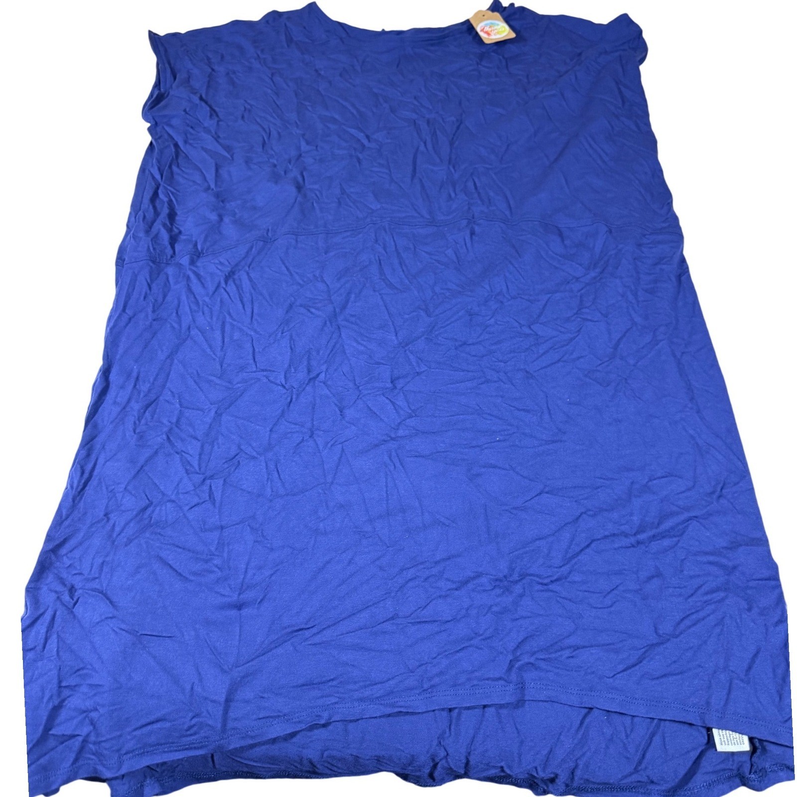 Eileen Fisher Women's L Cobalt Blue Sleeveless Asymmetrical Shift Dress USA