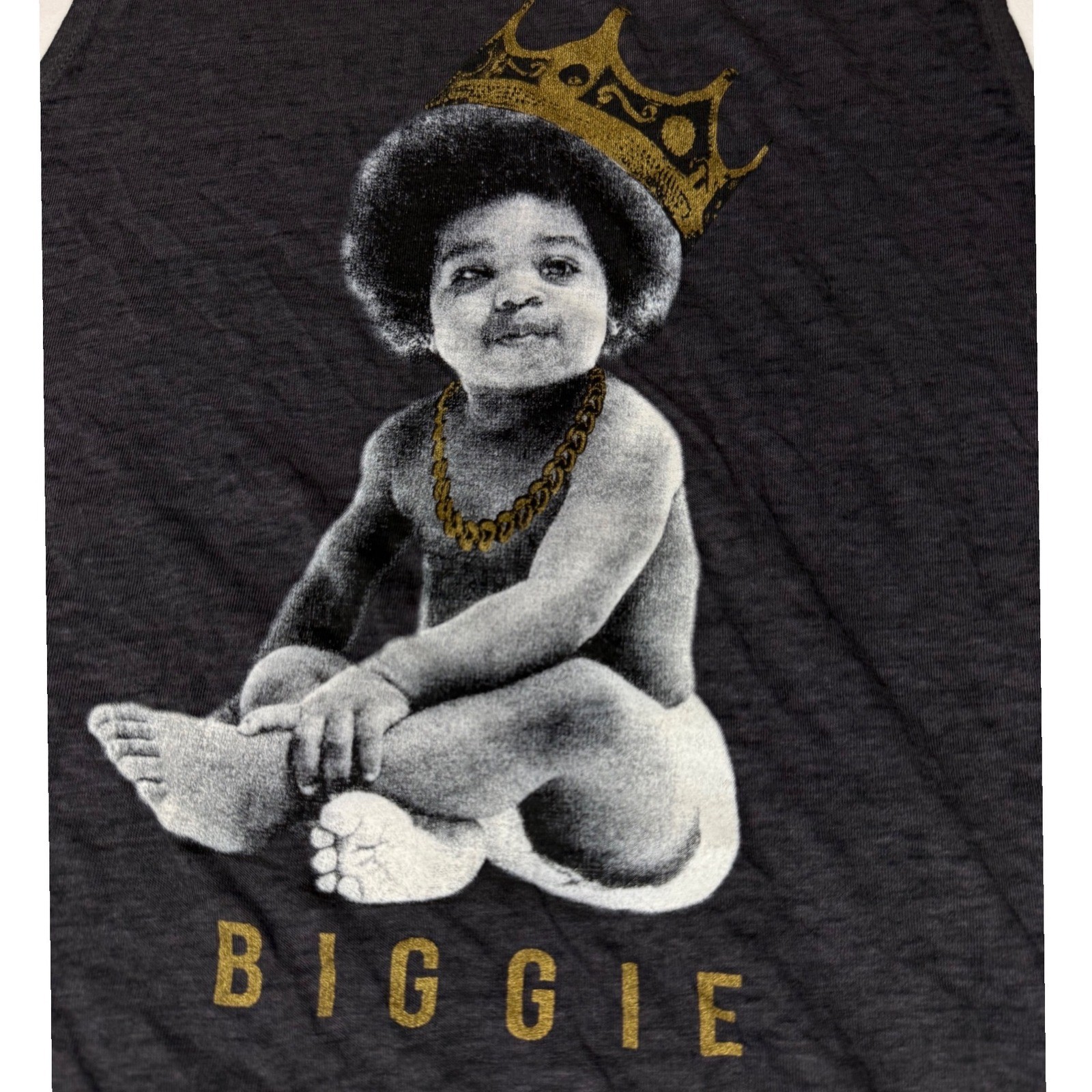 The Notorious B.I.G. Men's L Gray Biggie Baby Graphic Tank Top Tri-Blend NWOT