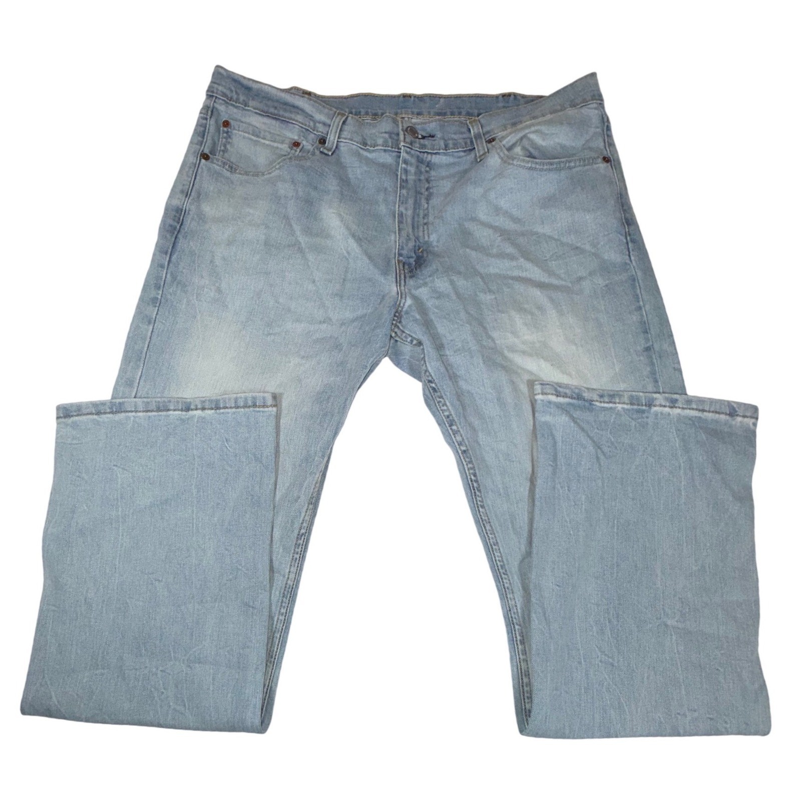 Levi's 527 Men's 38x32 Light Wash Slim Bootcut Blue Denim Jeans 05527-0462