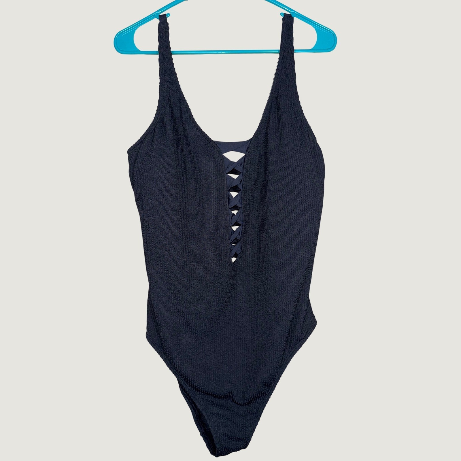 Bleu Rod Beattie Pucker Up Lace Down One Piece Swimsuit 18W RBPU25221X NWT