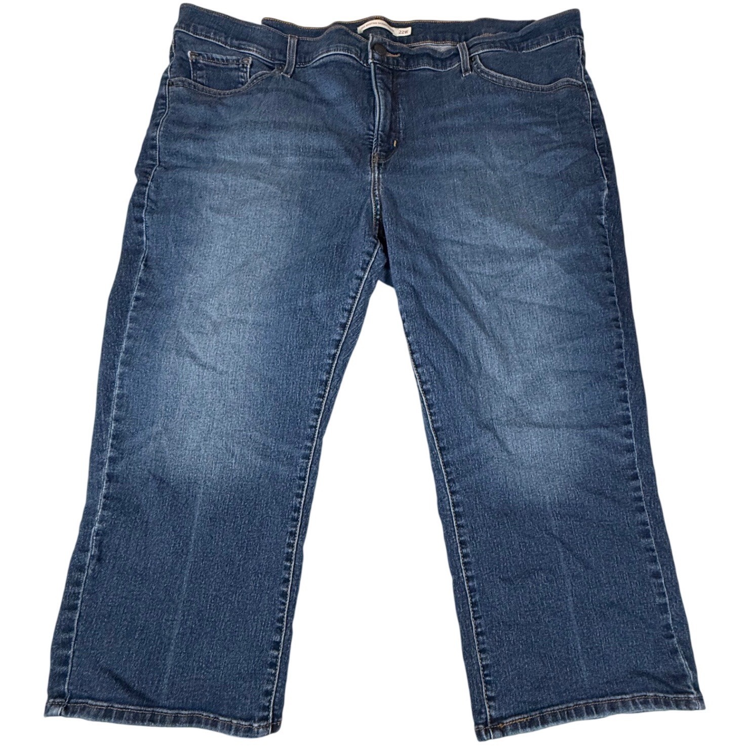 Levi's 311 Shaping Skinny Capri Jeans Women's 22W Medium Wash Blue 19in Inseam