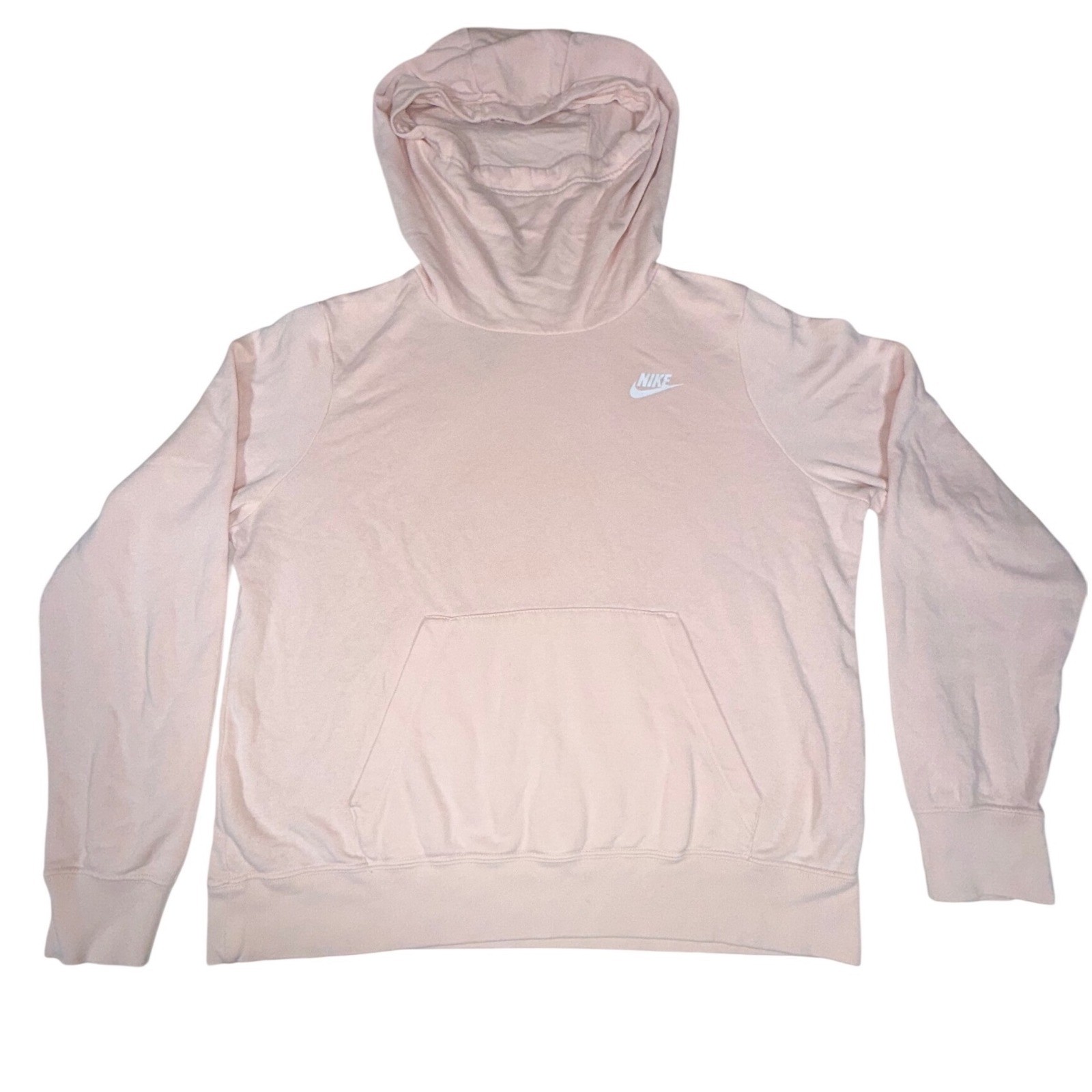 Nike Sportswear Women's M Pink Essential Funnel Neck Fleece Hoodie BV4116