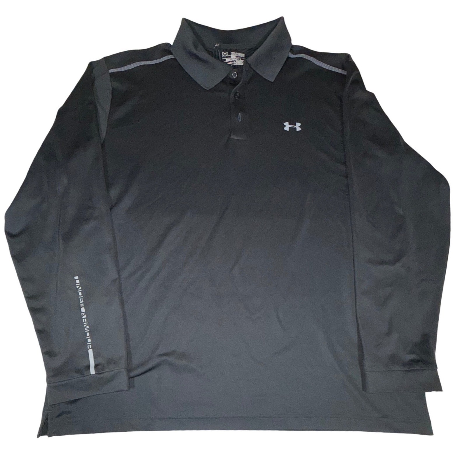 Under Armour AllSeasonGear Men's 2XL Black Long Sleeve Loose Fit Polo Shirt