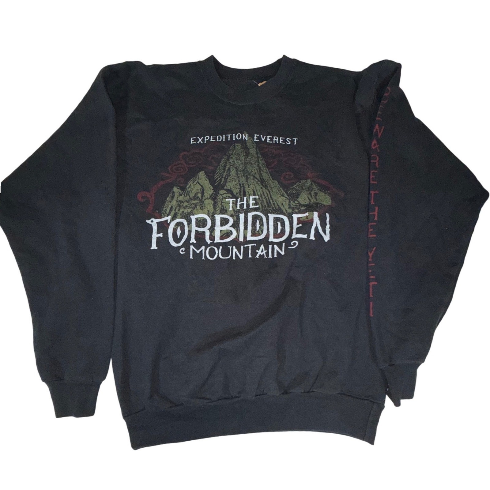 Disney Expedition Everest Men's M Black Forbidden Mountain Yeti Sweatshirt