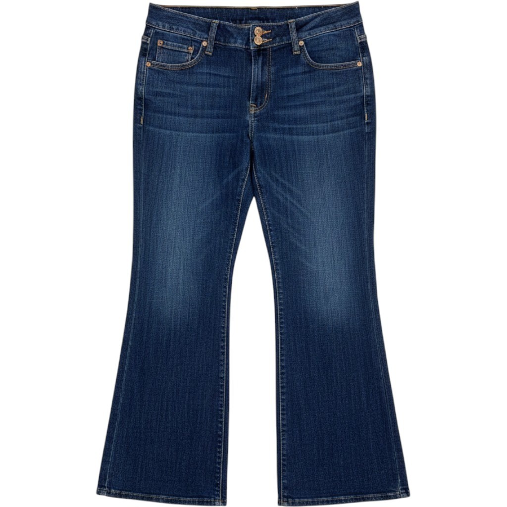 Lane Bryant Tighter Tummy Flare Jeans Women's 20 Petite Dark Wash Stretch