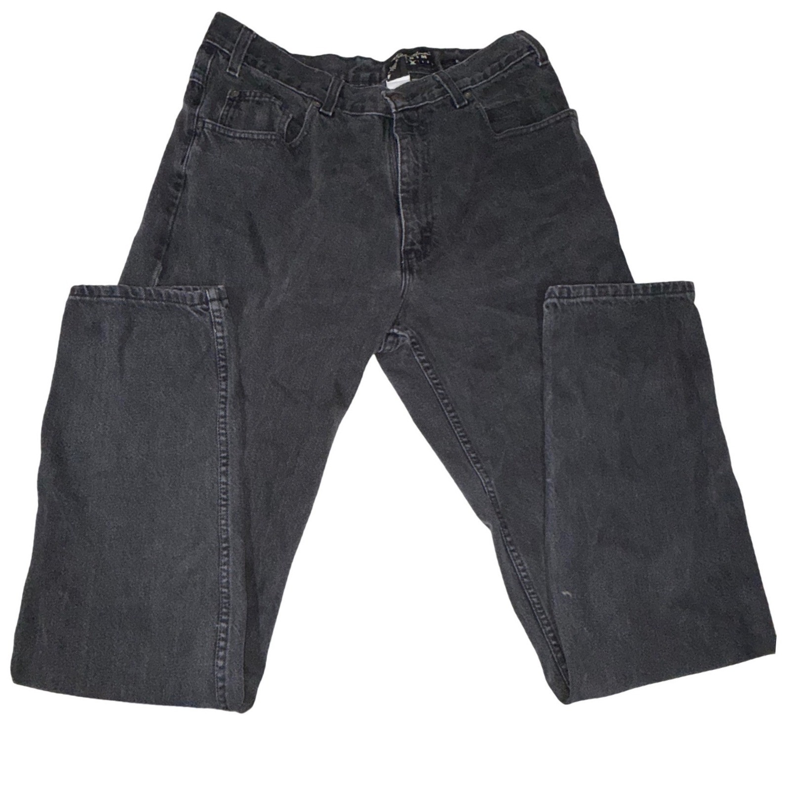 Eddie Bauer Men's 34x36 Black Relaxed Fit Jeans USA 100% Cotton 13807100