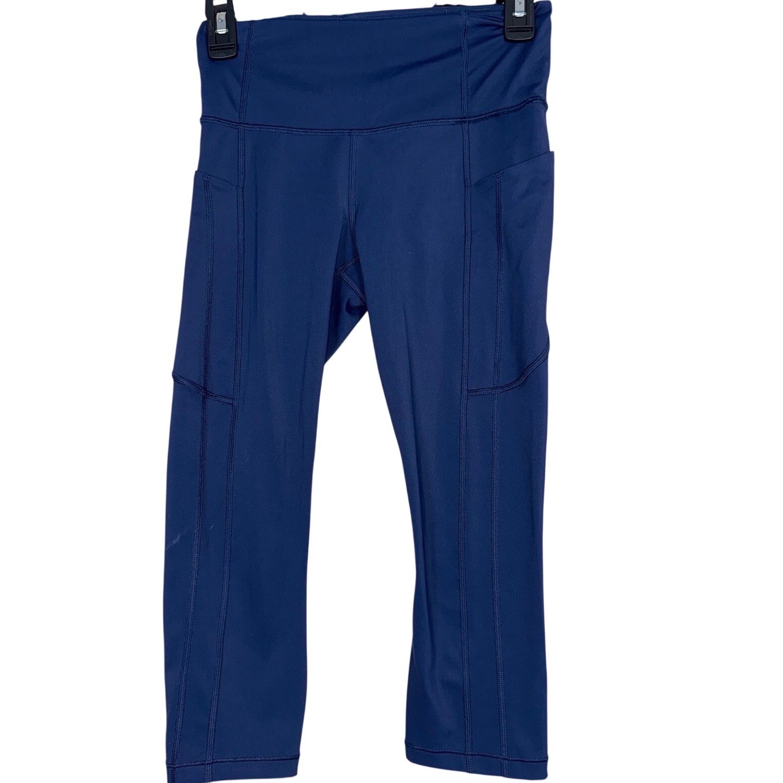 Athleta Ultimate Stash II Capri Leggings XS Petite Navy Blue Stash Pockets