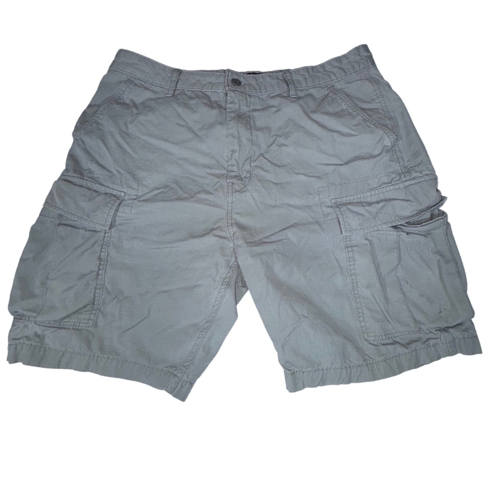 Levi's Carrier Cargo Shorts Men's W36 Gray Ripstop 23251-0052 10in Stain