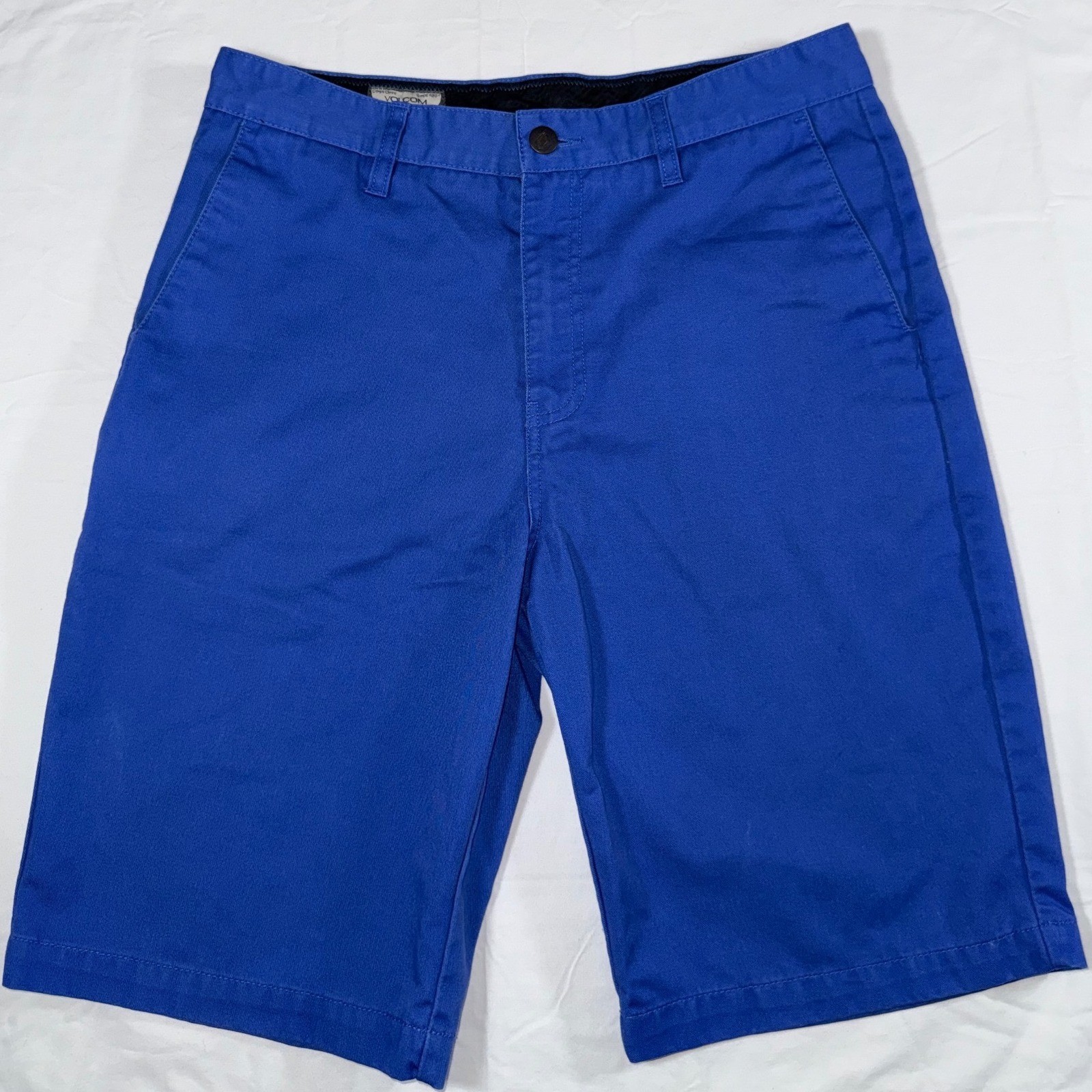Volcom Corpo Class Men's Blue Chino Shorts Size 30 9" Inseam C08113S1