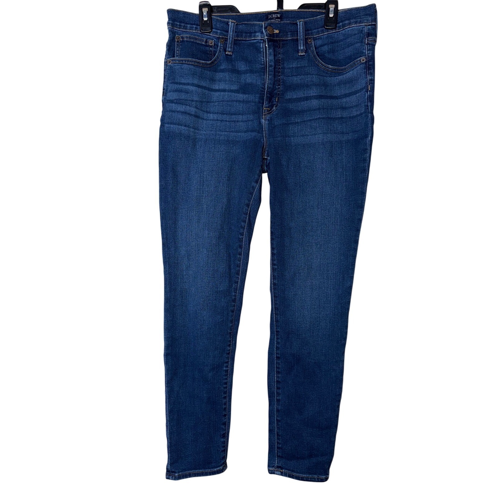 J.Crew Women's 31 9" High-Rise Skinny Jeans Dark Wash Stretch 26" Inseam
