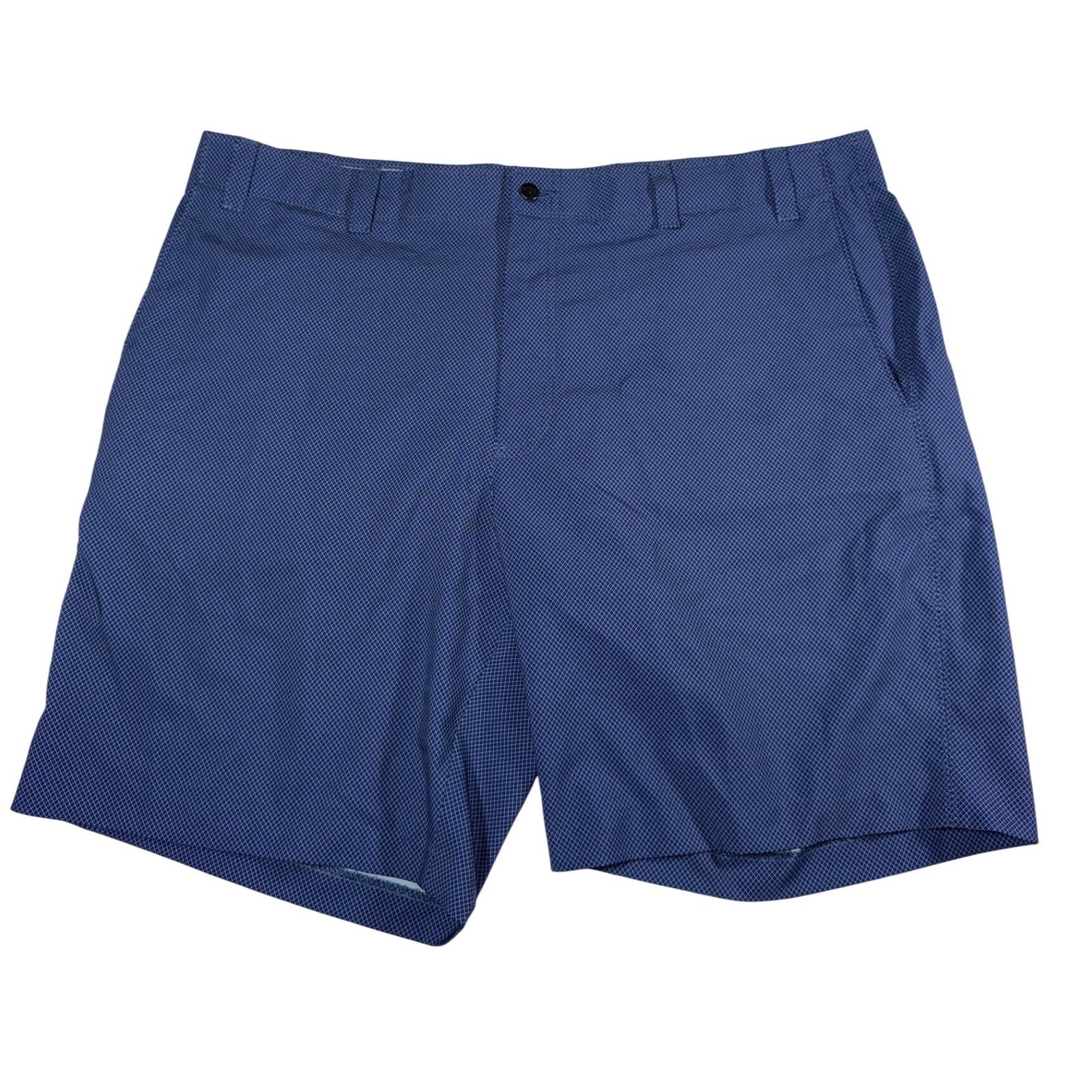 Callaway Men's 42 Blue Geometric Golf Shorts Stretch Flat Front Performance