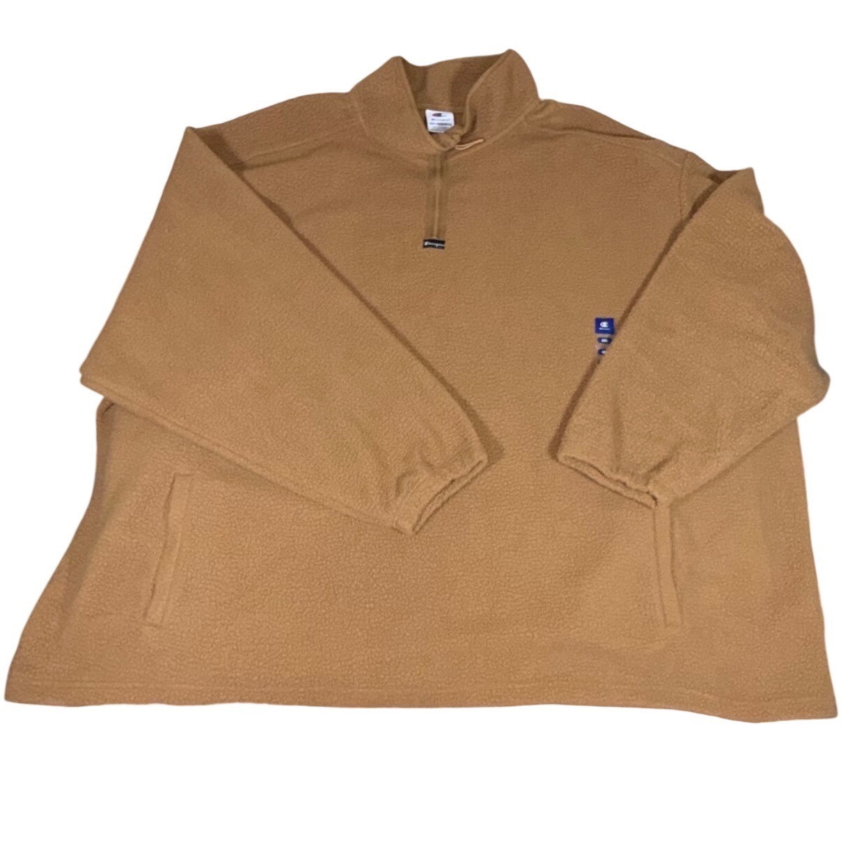 Champion Micro Fleece 1/4 Zip Pullover Men's 6XL Western Brown NWT Pockets