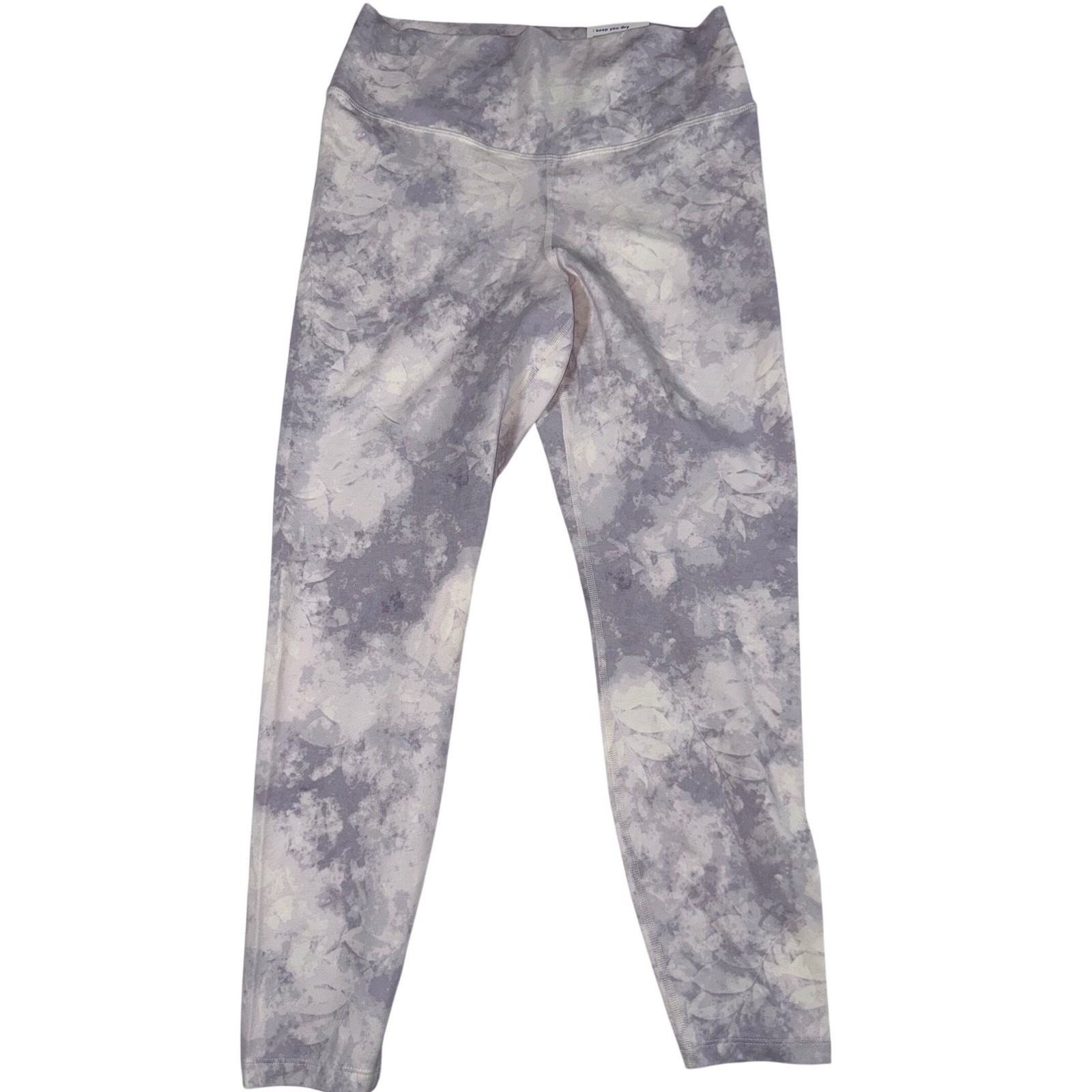 Old Navy PowerChill Women's L Purple Floral Extra High-Rise 7/8 Leggings NWT