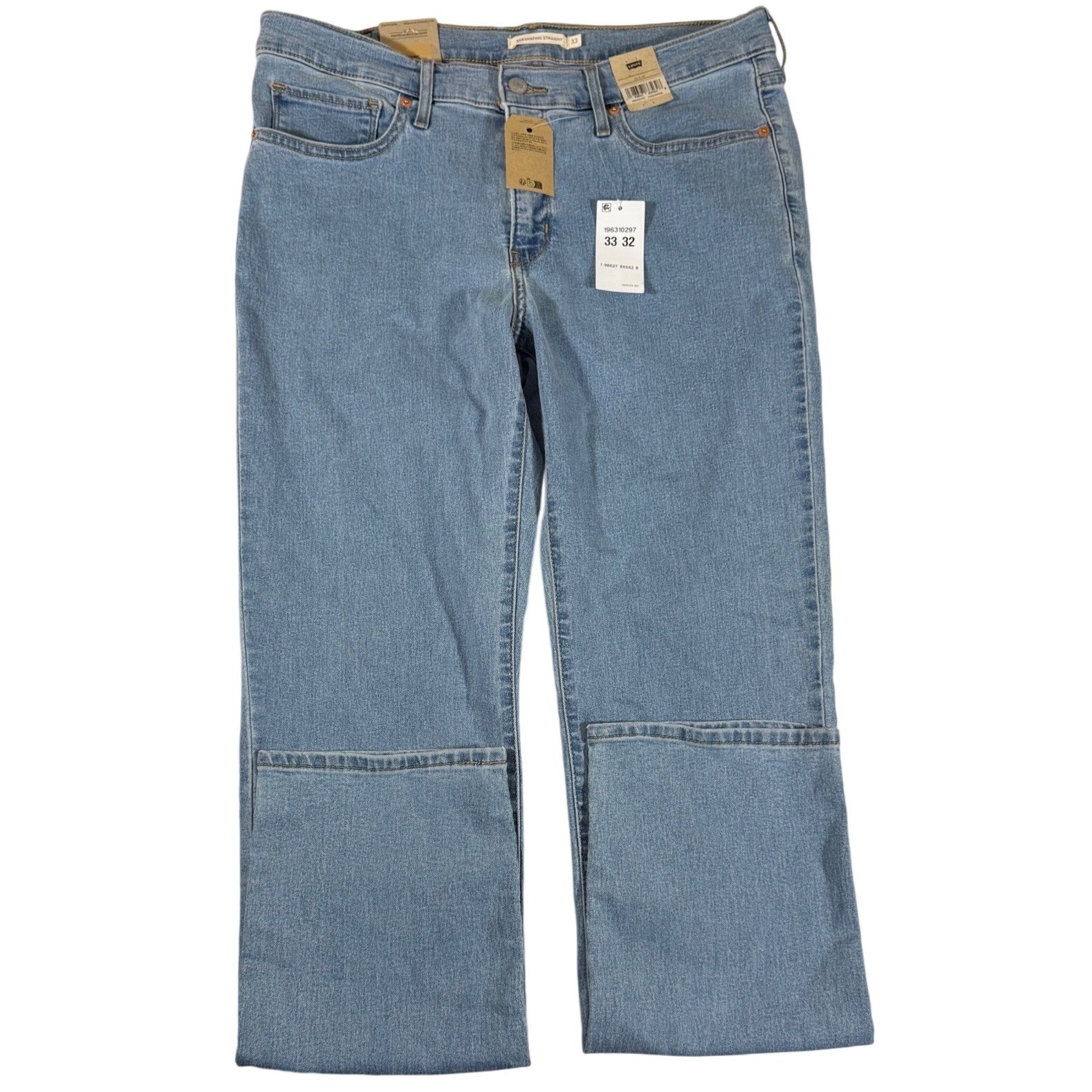 Levi's 314 Shaping Straight Jeans Women's Size 16 33x32 Light Wash NWT