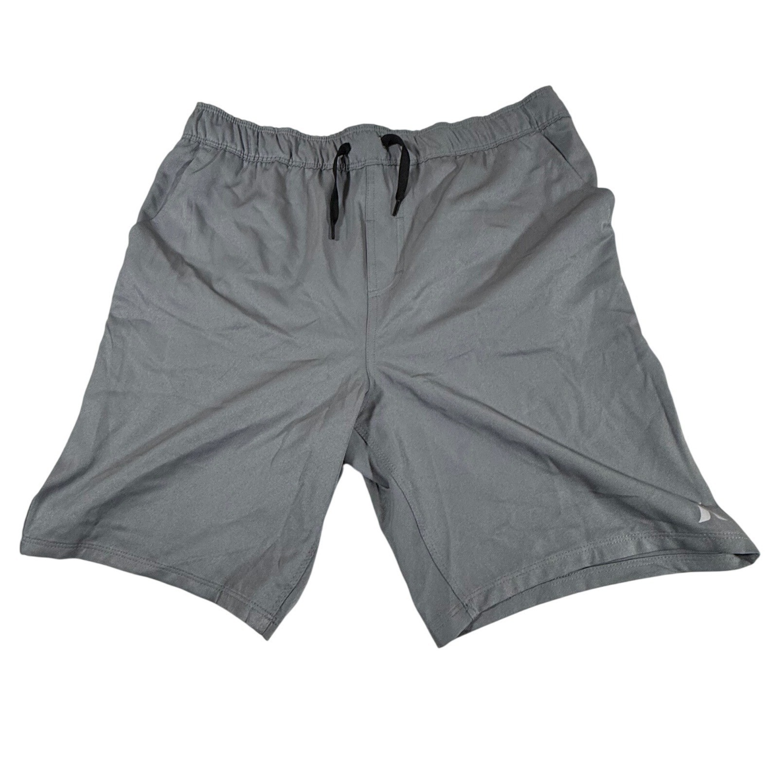 Hurley Boys XXL 18/20 Gray Stretch Athletic Shorts Drawstring 6.5 Inseam