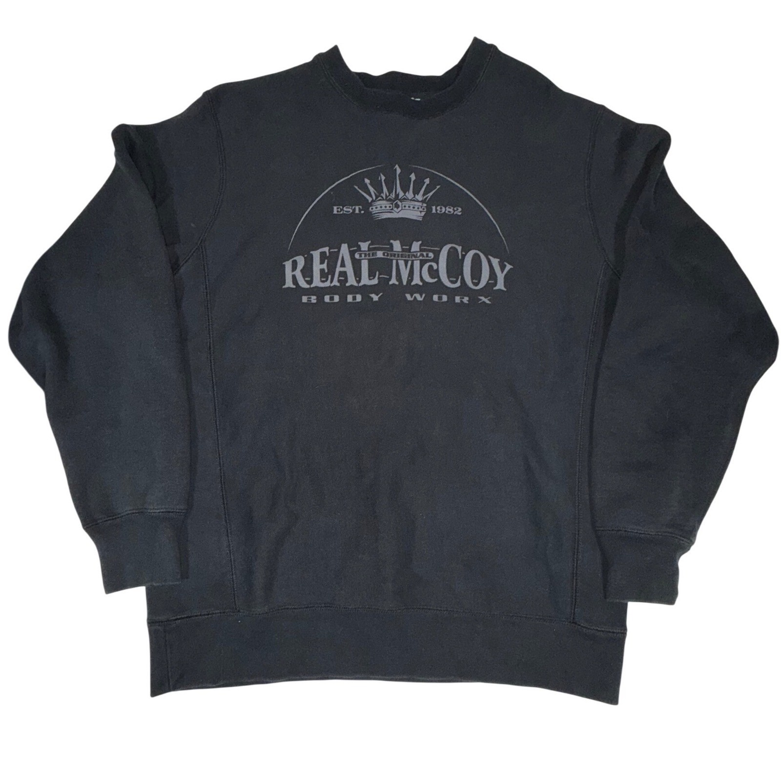 Independent Trading Co Real McCoy Body Worx Sweatshirt Mens Medium Black Graphic