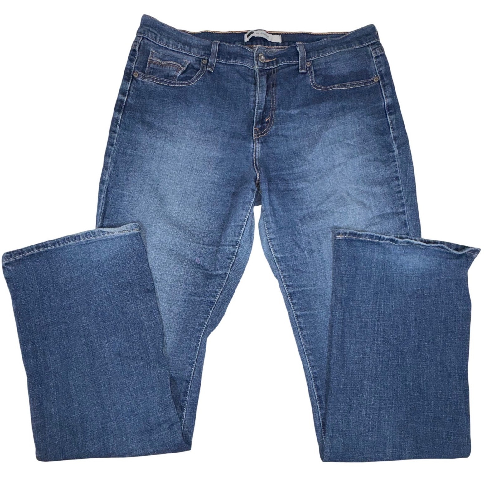 Levi's 515 Bootcut Jeans Womens 12L W31 L34 Blue Medium Wash Stretch Denim
