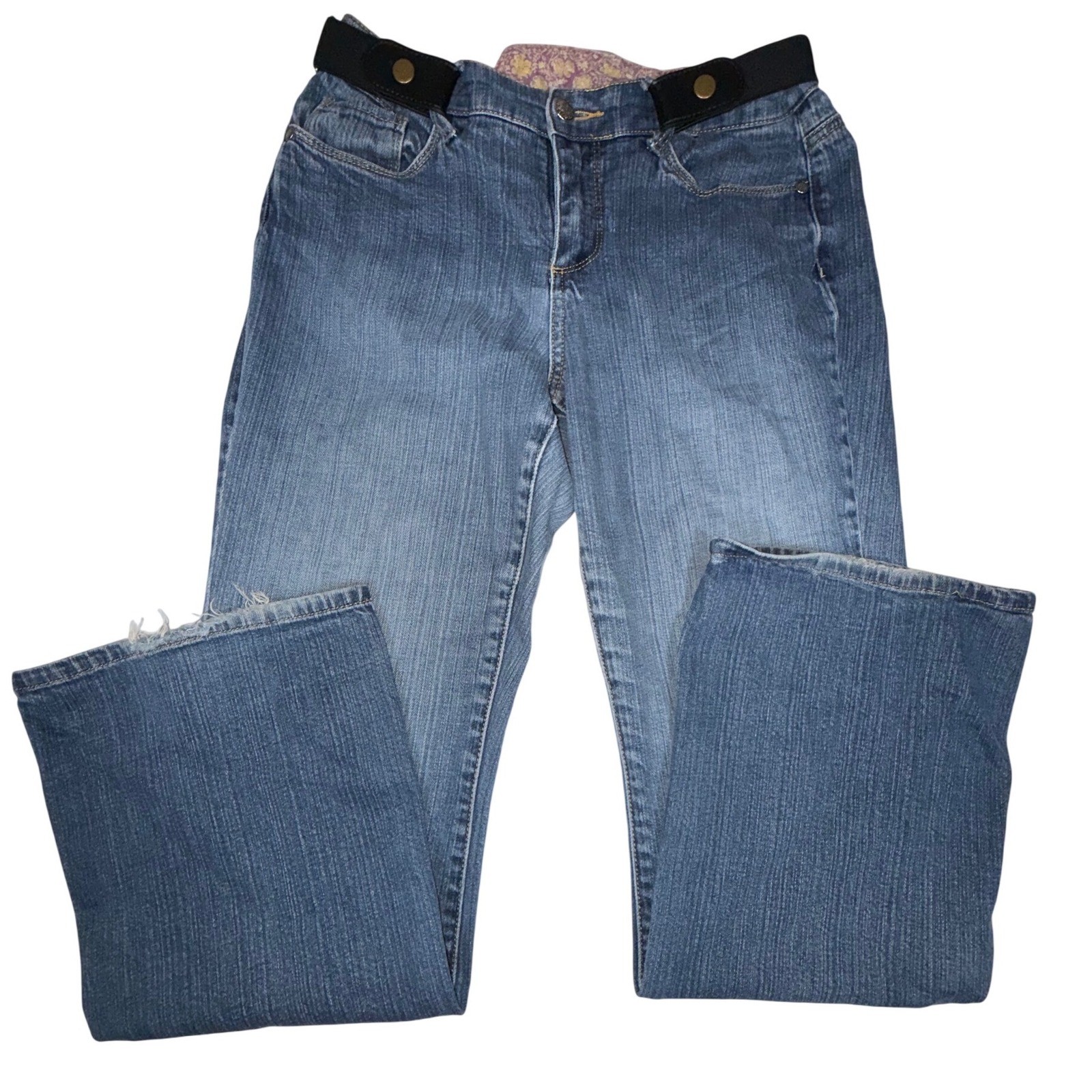 A.J. Jeans Womens 6S Straight Leg Blue Stretch Denim 26.5 Inseam
