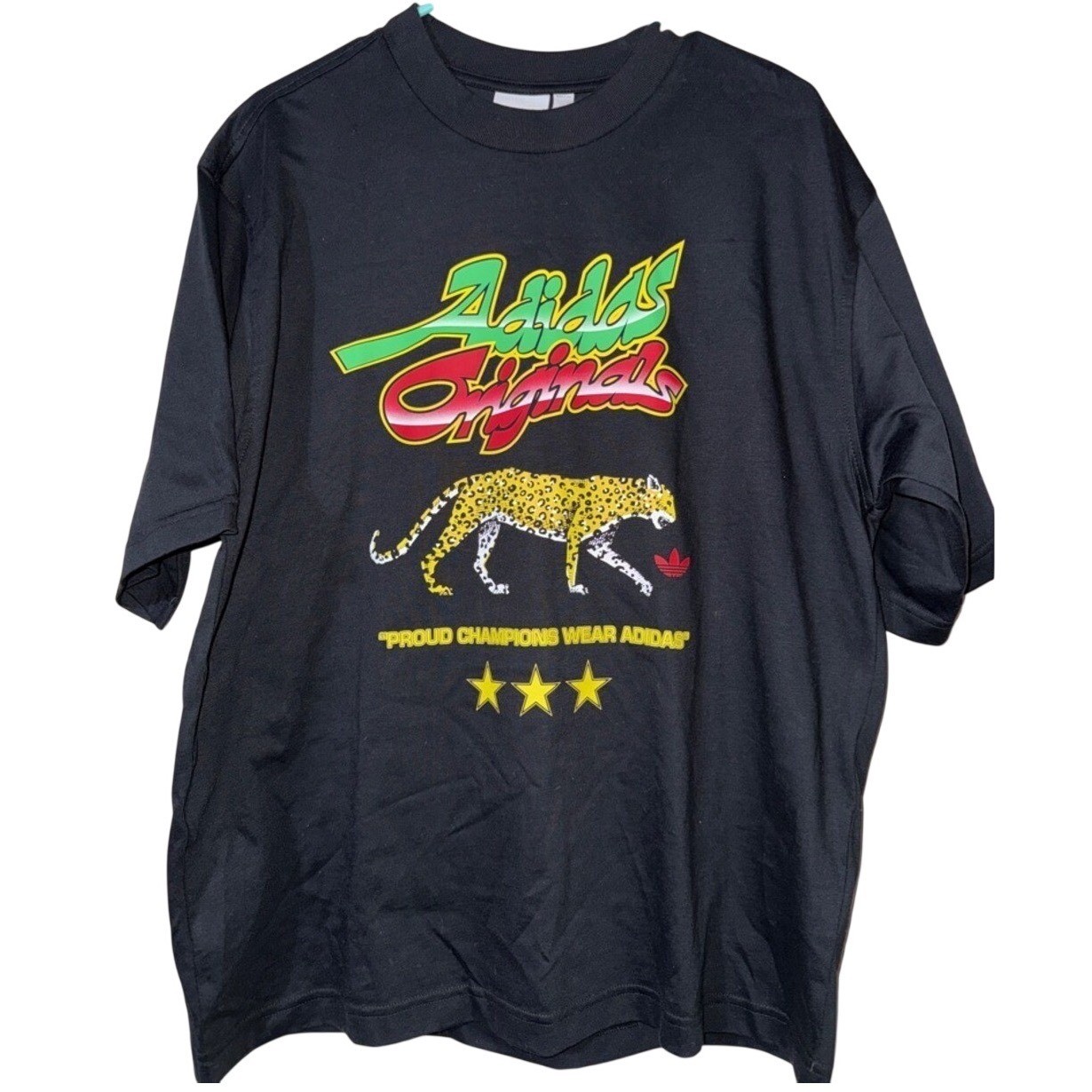 Adidas Originals Champions Graphic Tee Men's S Black NWT KA4553 22" P2P