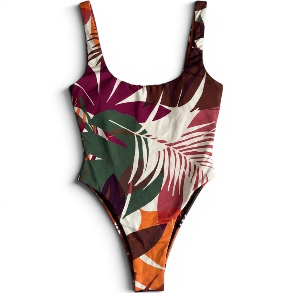 Vitamin A Women's XS Tropical Leaf One-Piece Swimsuit NWT