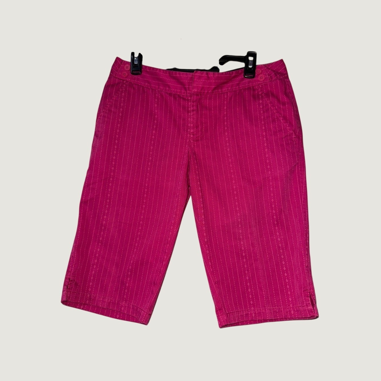 The North Face Women's 8 Pink Stripe Bermuda Shorts 15" Waist 11.5" Inseam