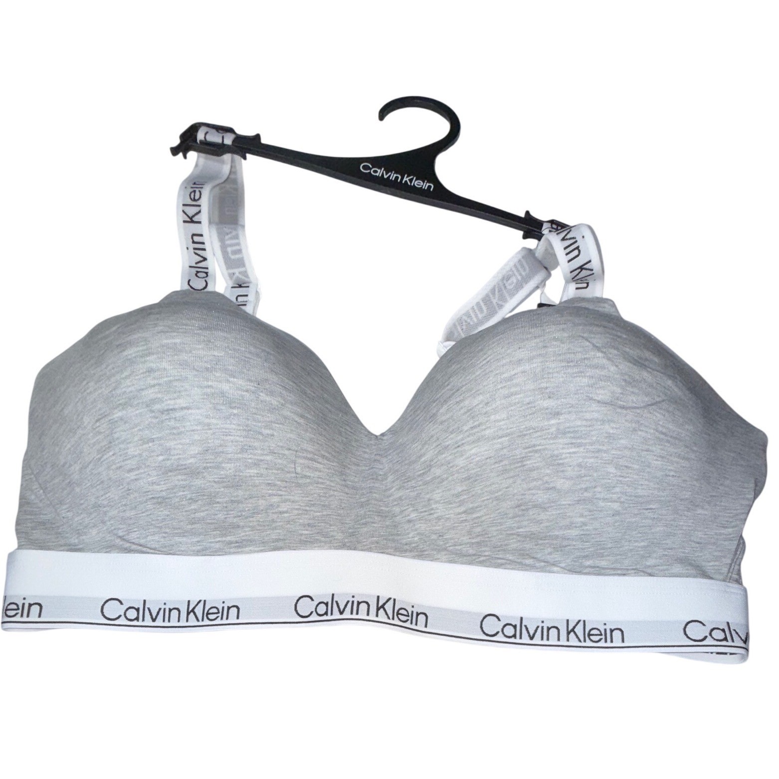 Calvin Klein QF8504-050 Icon Cotton Modal Wireless Bralette Gray Heather XL NWT