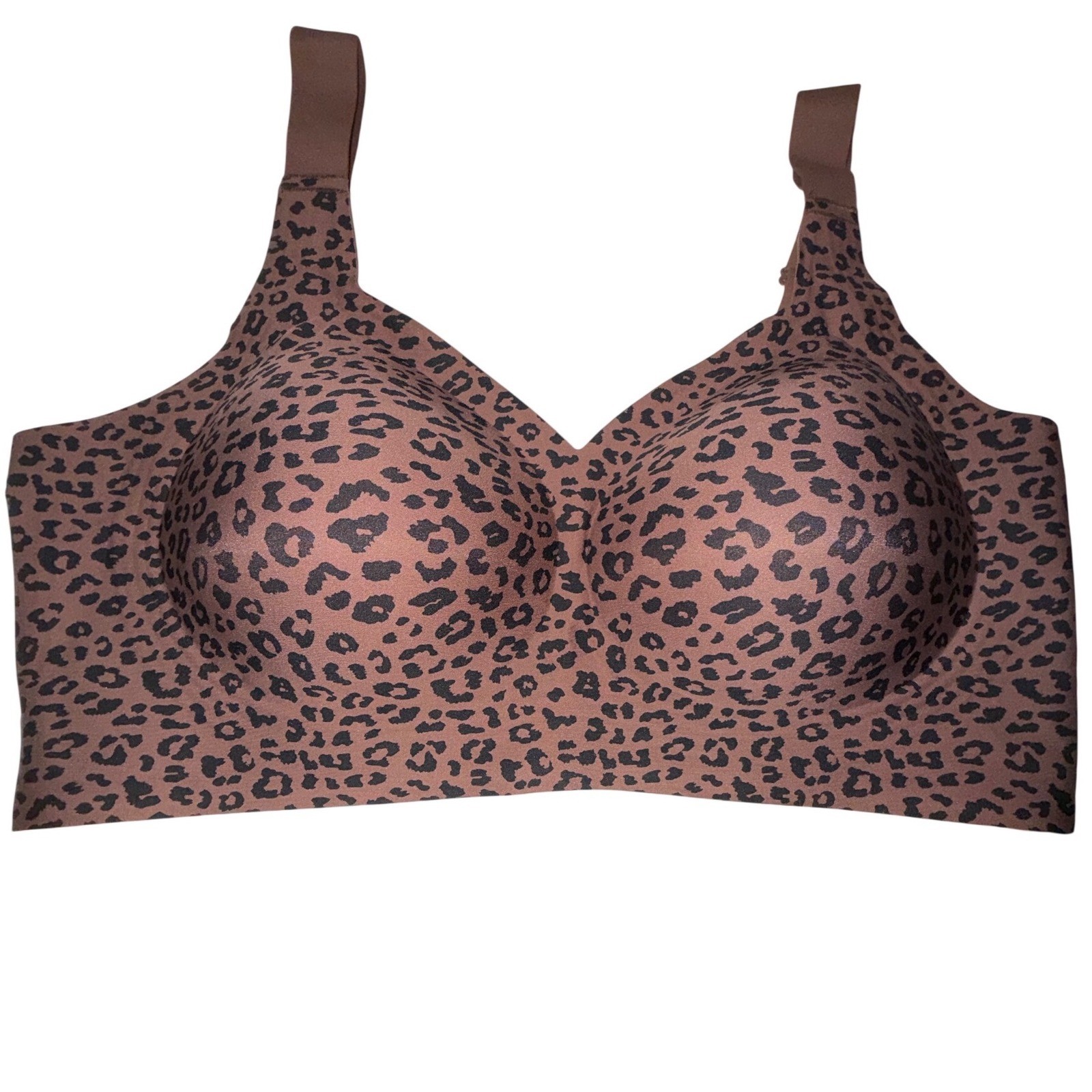 OEAK Jelly Wireless Full Coverage Bra 3XL Dark Brown Leopard NWT
