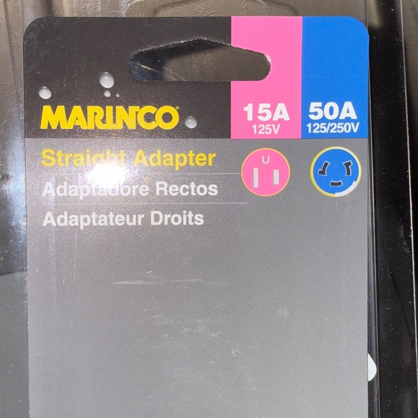 Marinco S15-504 15A Male to 50A 125/250V Female RV Adapter NWT