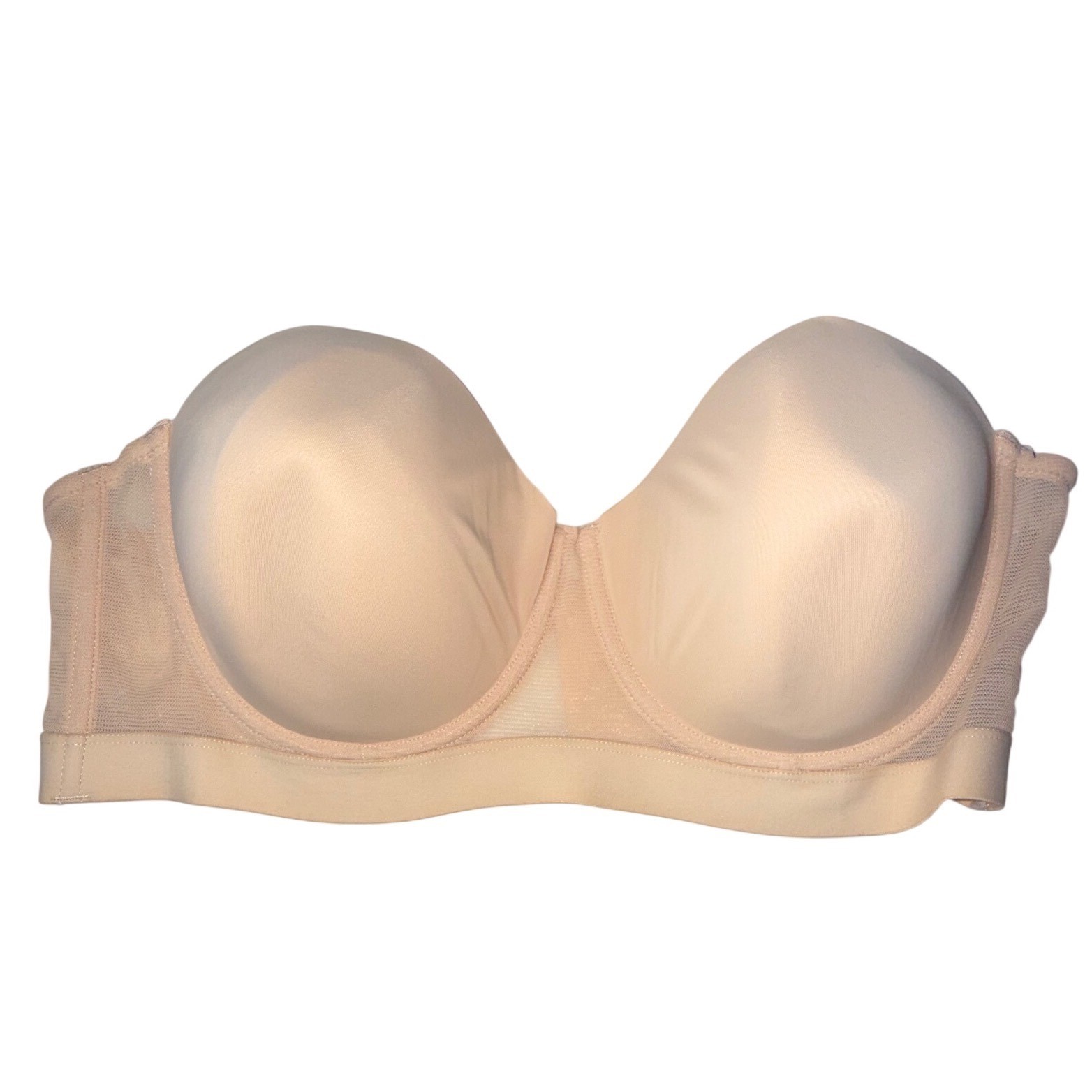 NWT Lively Smooth Strapless Bra 38DD Toasted Almond Wireless 32214 Straps