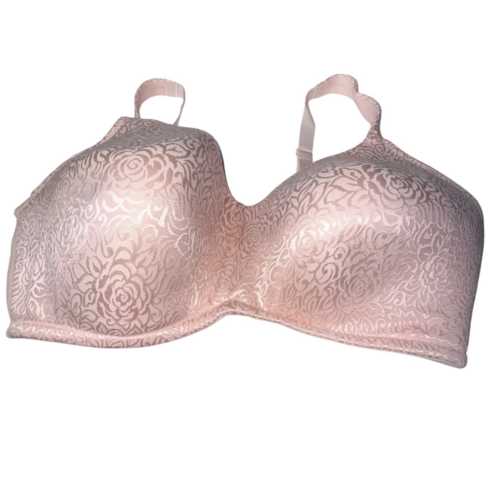 Breezies Wild Rose Wirefree Contour Bra 44DD Pearl Blush A655490 NWOT