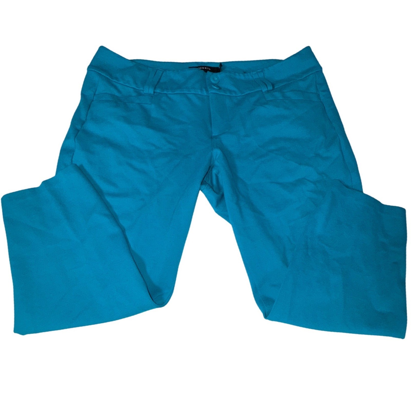 Torrid Studio Luxe Ponte Straight Leg Pants Teal Blue Plus 18R Stretch