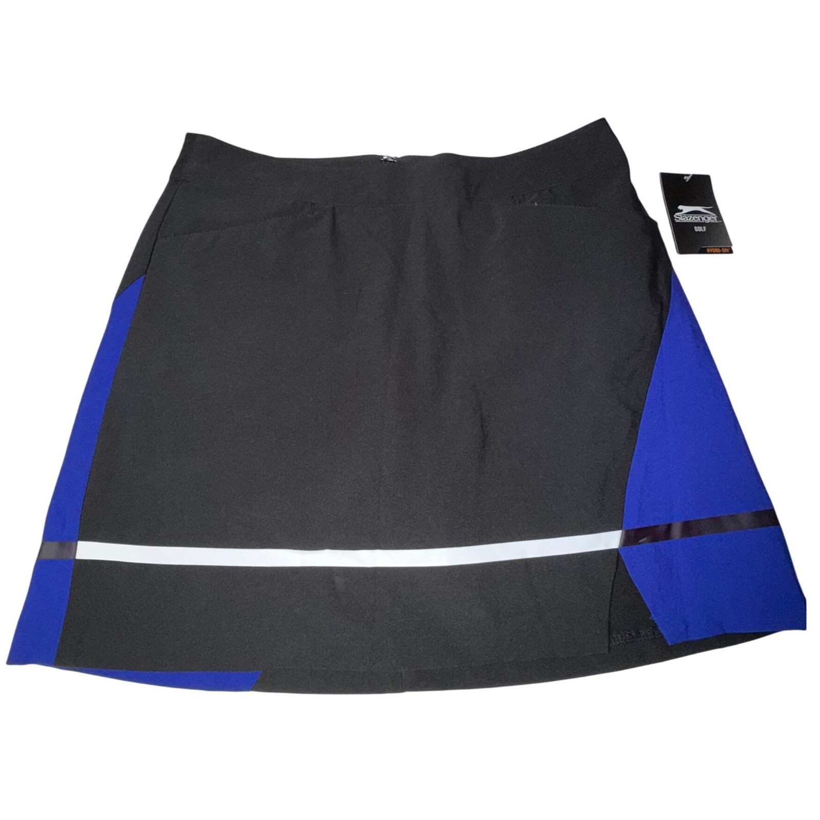 NWT Slazenger Golf Womens 6 Soho Hydro-Dri Colorblock Skort Black Blue White
