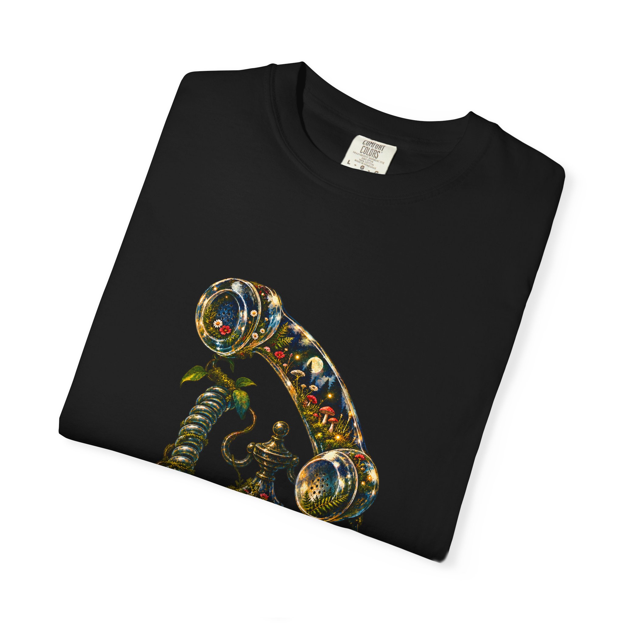 Floral Rotary Phone Graphic Tee - Image 3
