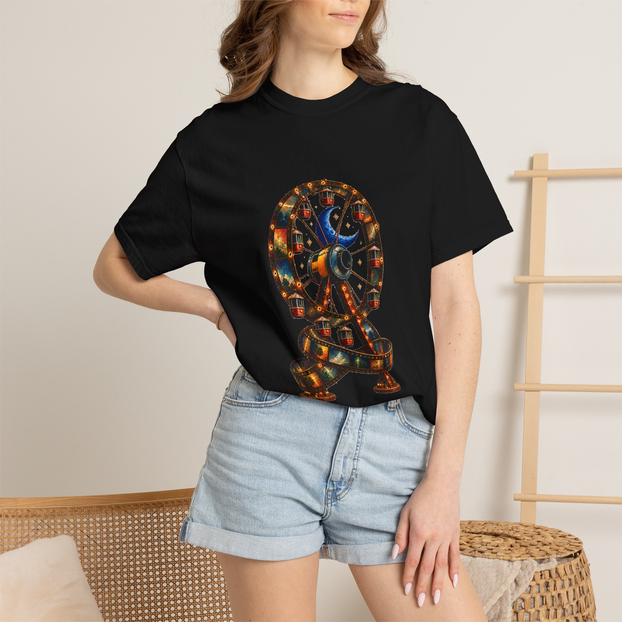 Starry Ferris Wheel Graphic Tee - Image 4