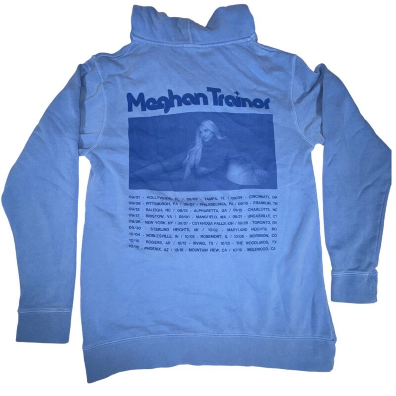 Meghan Trainor Timeless Tour Graphic Hoodie Medium Blue 2024 Concert Merch
