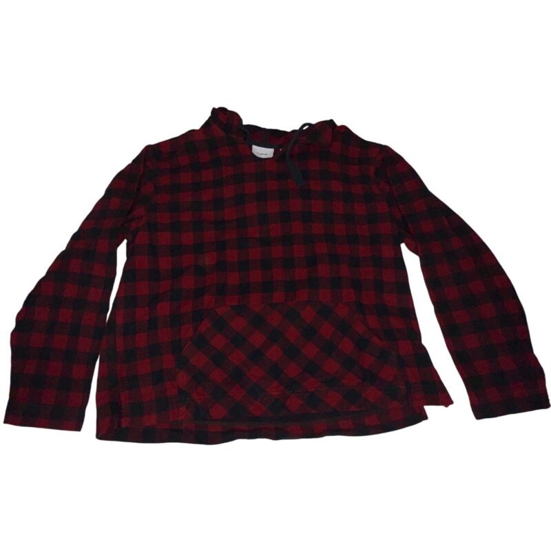 L.L. Bean Buffalo Check Pajama Set Mens Medium Red Black Hooded Joggers