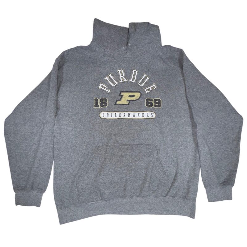 Main Gate Purdue Boilermakers Hoodie Gray Mens Large Graphic Sweatshirt