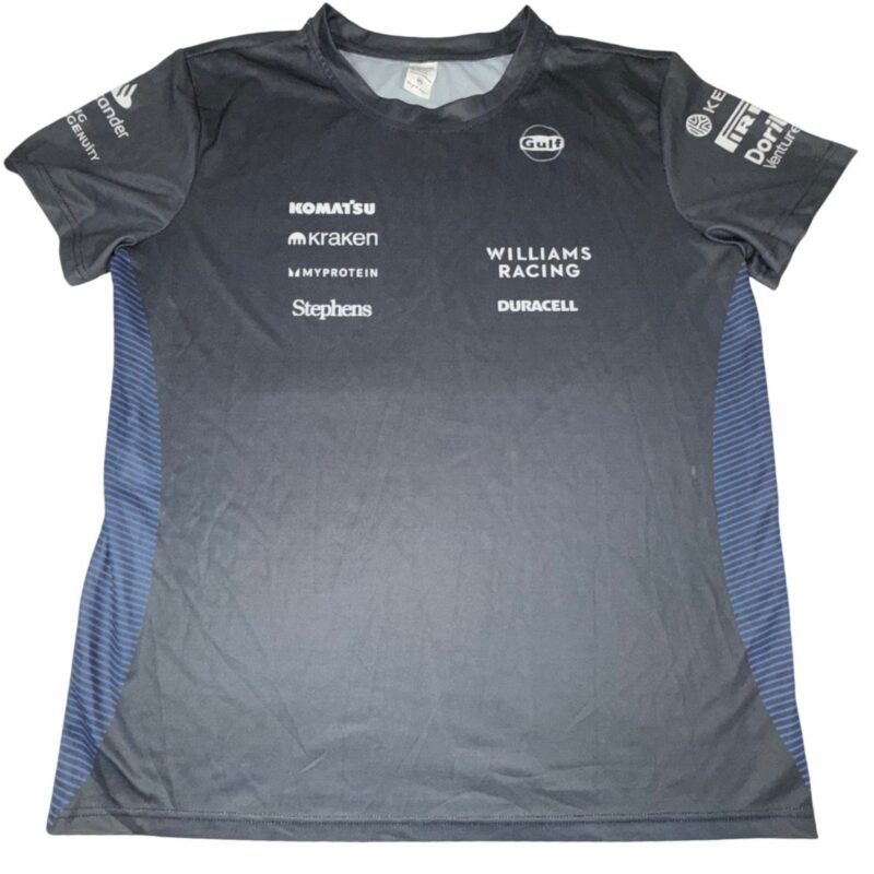 Williams Racing 2025 Sponsor Graphic Performance Shirt Mens 2XL Gray Unbranded