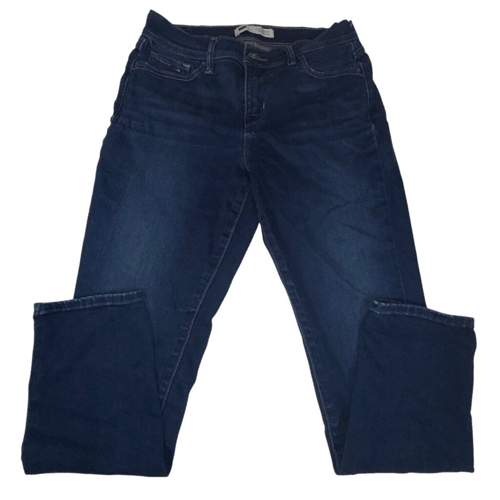 Levis 512 Perfectly Slimming Skinny Leg Jeans Womens 8P Blue Dark Wash Stretch