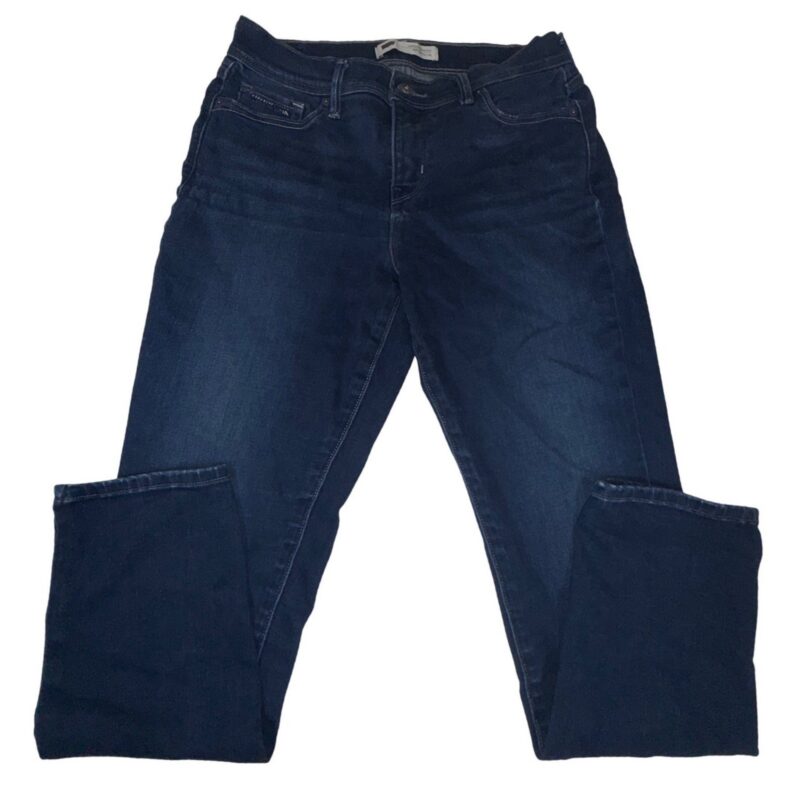 Levis 512 Perfectly Slimming Skinny Leg Jeans Womens 8P Blue Dark Wash Stretch