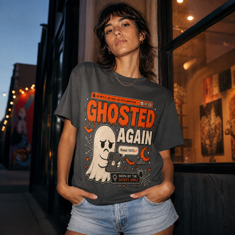 Ghosted Again Halloween Graphic Tee by CK Boutique