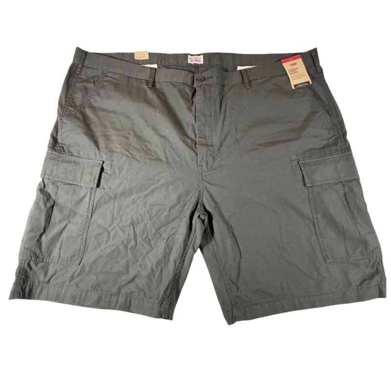 NWT Levi's Carrier Cargo Shorts Men's 50 Gray Ripstop Cotton 24878-0009