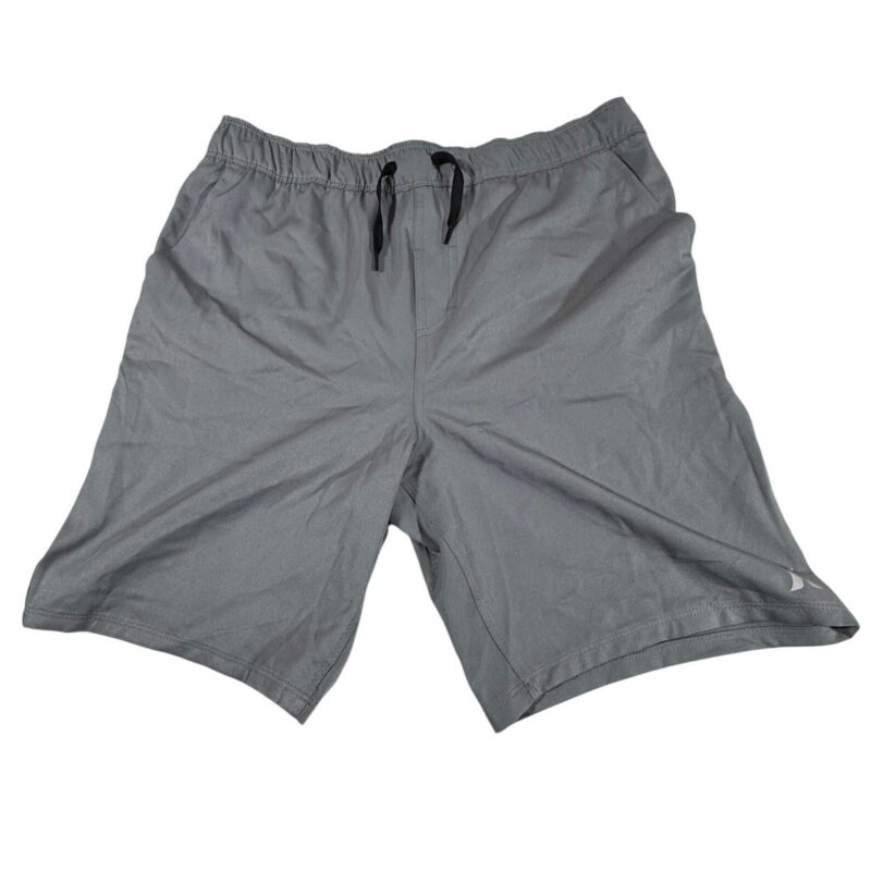 Hurley Boys XXL 18/20 Gray Stretch Athletic Shorts Drawstring 6.5 Inseam