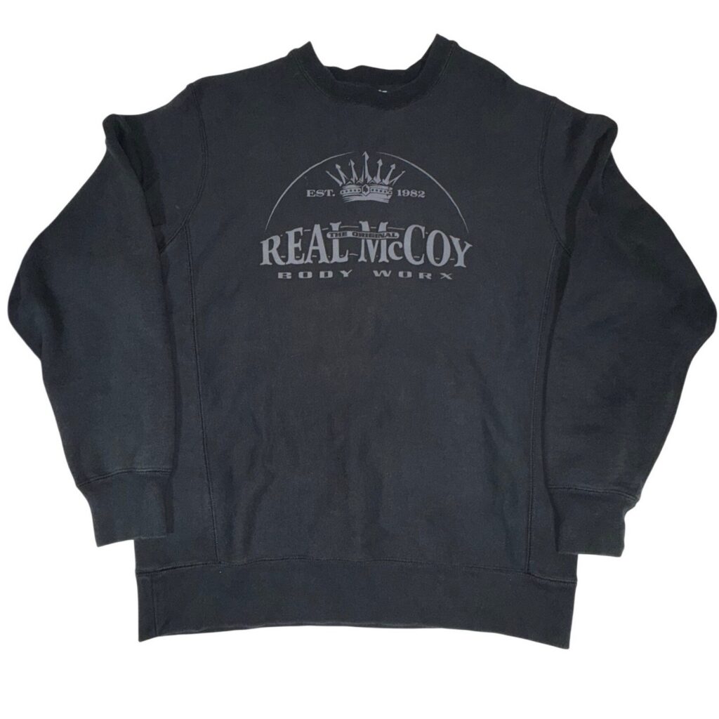 Independent Trading Co Real McCoy Body Worx Sweatshirt Mens Medium Black Graphic